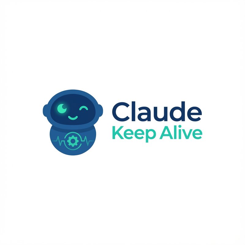 create a logo for a dev tool called "Claude Keep Alive" with a mascot as the …