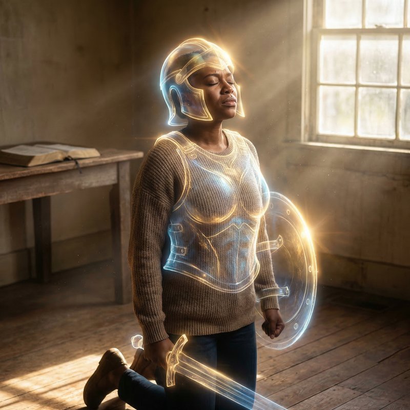 Prayer activating the full armor of god for an african american woman