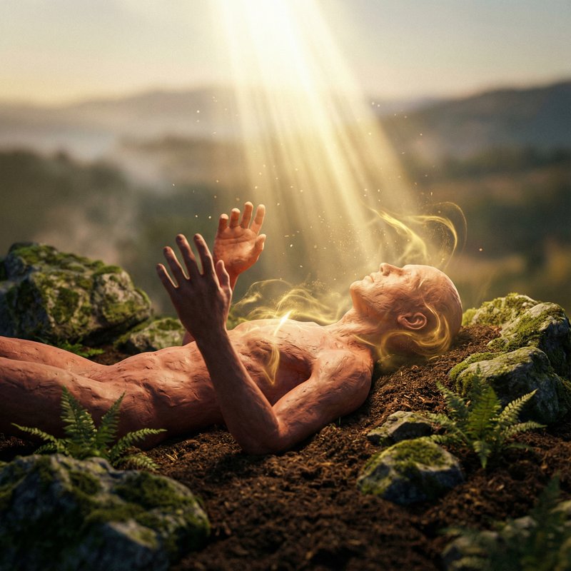 Create a powerful visual representation that brings this Bible verse to life:…