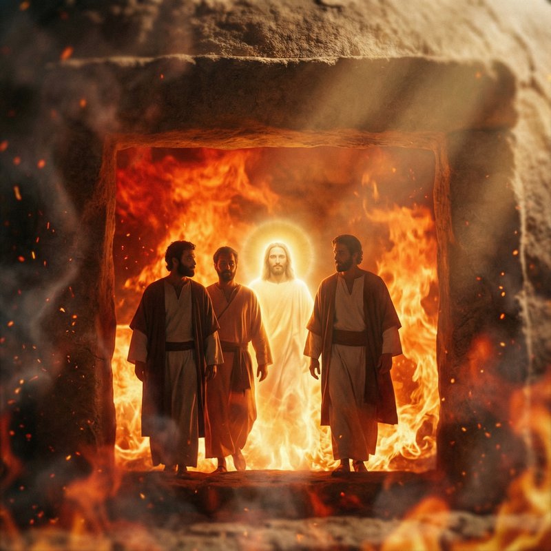 Create a powerful visual representation that brings this Bible verse to life:…