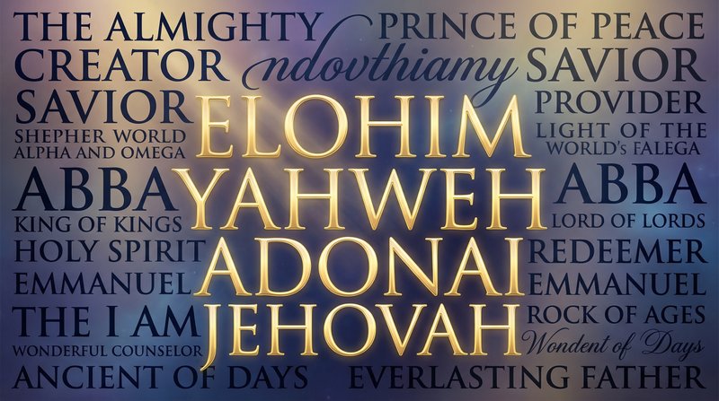 powerful visualization with lots of text containing all the names of God. ver…