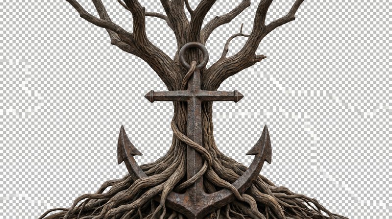 tree with anchor in the roots by itself with transparent background

Referenc…