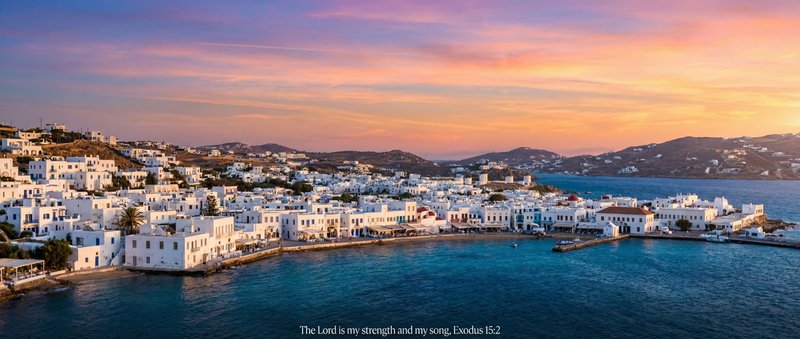 wide screen desktop wallpaper greek coastal scenery , such as mykonos, with a…