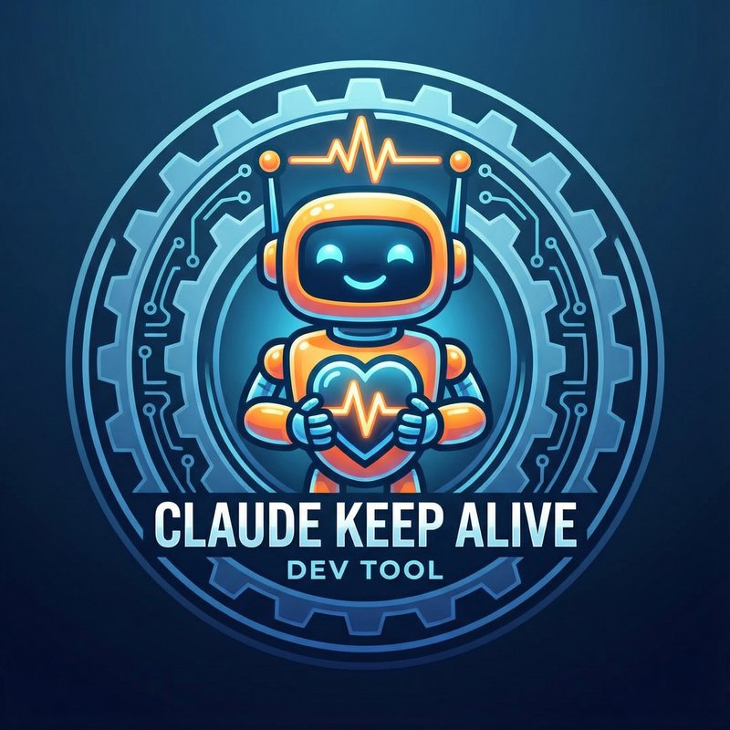 create a logo for a dev tool called "Claude Keep Alive" with a mascot as the …