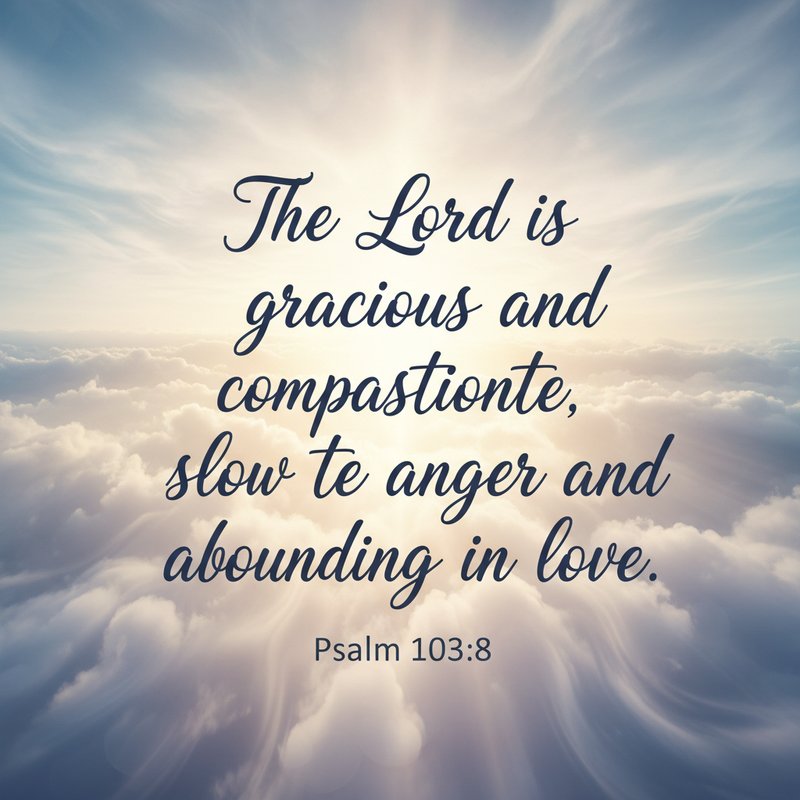 The Lord is gracious and compassionate, slow to anger and deep in Love