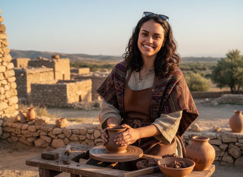 Generate an immersive biblical time period scene, then seamlessly composite t…