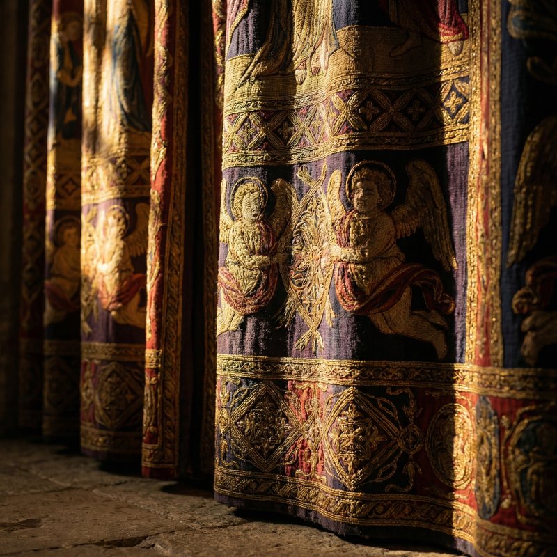 The curtain separating the holy place from the most holy place in the taberna…